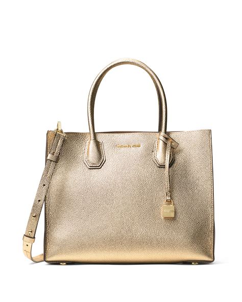 michael kors gold purse mercer|Michael Kors mercer best badger.